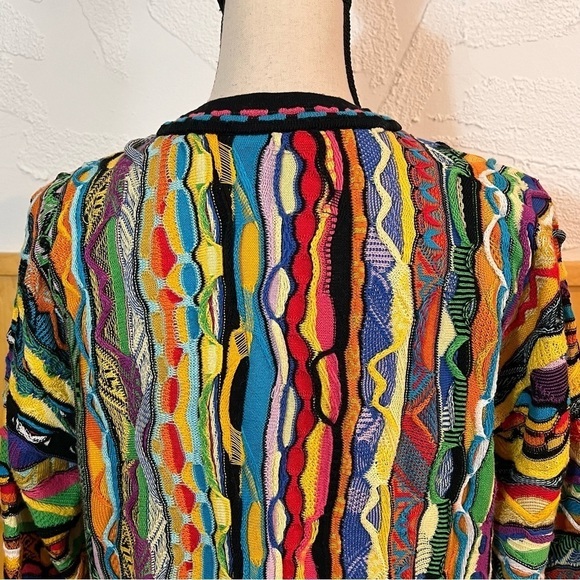 COOGI Australia Authentic Vintage 90’s Psychedelic 1/4 Zip Sweater Sz-M - Picture 7 of 11